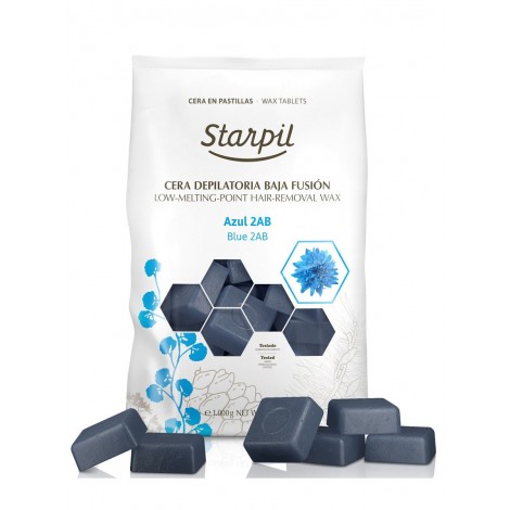 Starpil Cera Azul Азуленовый пленочный воск для депиляции в брикетах (1 кг)