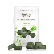 Starpil Cera Vegetable Зеленый пленочный воск для депиляции в брикетах (1 кг)