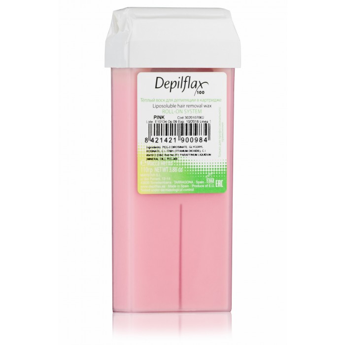 Depilflax Розовый Кремовый воск в картридже (100 мл) (110 гр)