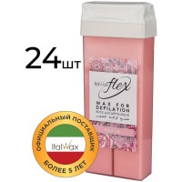 Набор ItalWax Flex Кремовая роза воск в картридже (100 мл) - 24 шт
