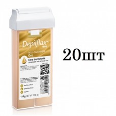 Набор Depilflax Золотой воск в картридже (100 мл) (110 гр) - 20 шт