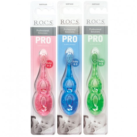 ROCS Pro Baby Extra Soft зубная щетка экстра мягкая для детей от 0 до 3 лет (1 шт)