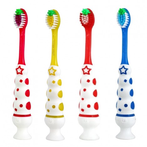 Longa Vita Kids зубная щетка мигающая оригинальная на присоске с мягкими щетинками для детей от 5 до 10 лет (1 шт)