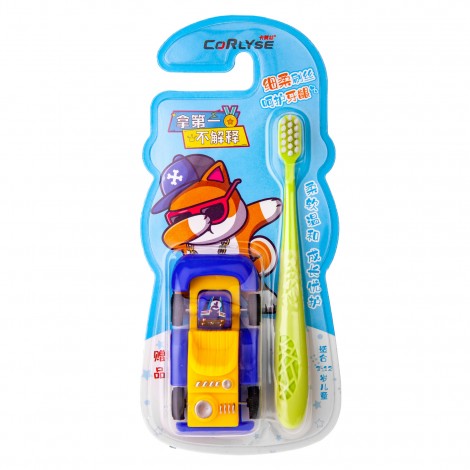 Corlyse Kids NO.306 зубная щетка с игрушкой-машинкой для детей от 4 до 12 лет (1 шт)