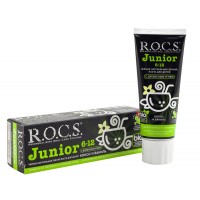 ROCS Junior Black черная детская зубная паста Кокос и Ваниль 6-12 лет (74 гр)