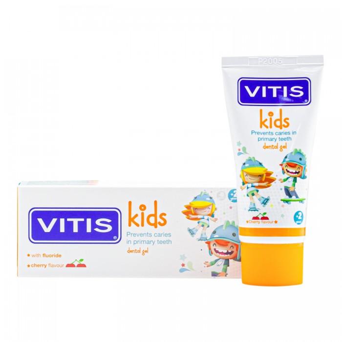 Dentaid Vitis Kids зубная паста-гель со вкусом вишни для детей от 2 до 6 лет (50 мл)