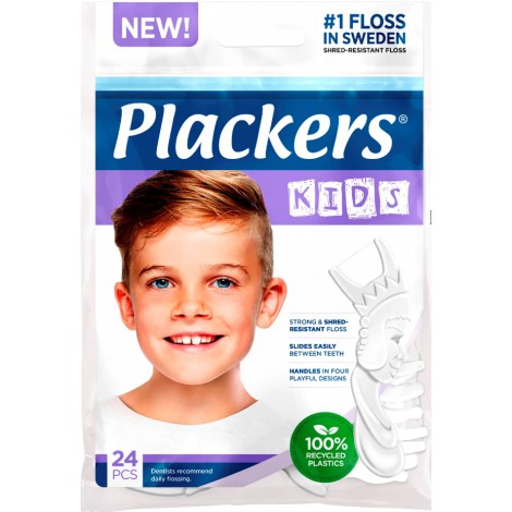 Plackers Kids детский зубной станок (флоссер) с запатентованной нитью TUFFLOSS (24 шт)
