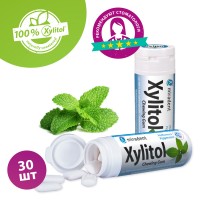 Miradent Xylitol Menthe Forte жевательная резинка перечная мята 30 шт (30 гр)