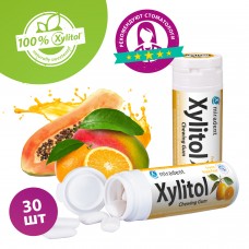 Miradent Xylitol Fruits Frais жевательная резинка свежие фрукты 30 шт (30 гр)