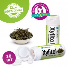 Miradent Xylitol The Vert жевательная резинка зеленый чай 30 шт (30 гр)