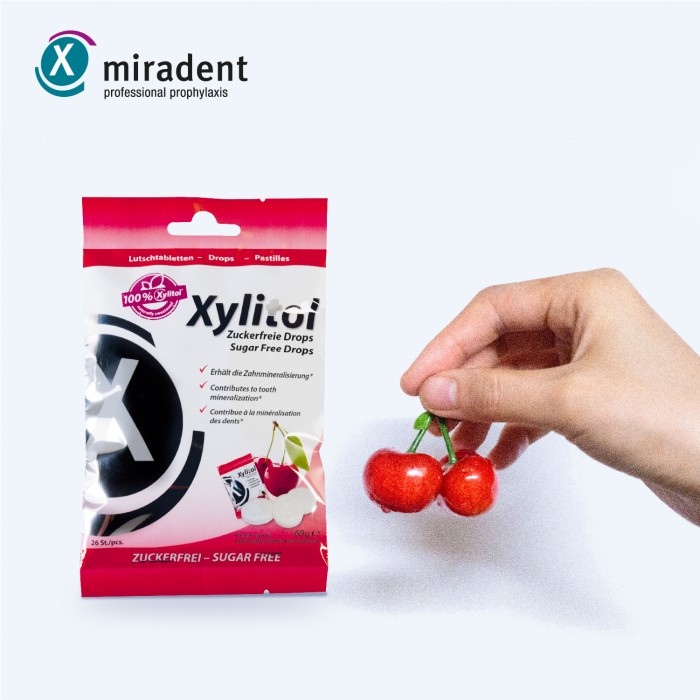 Miradent Xylitol Functional Drops леденцы с ксилитом и вкусом вишни (26 шт) (60 гр)