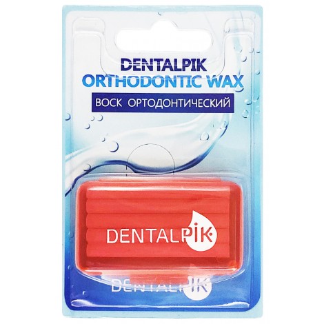 Dentalpik ортодонтический воск для брекетов со вкусом клубники (5 полосок)