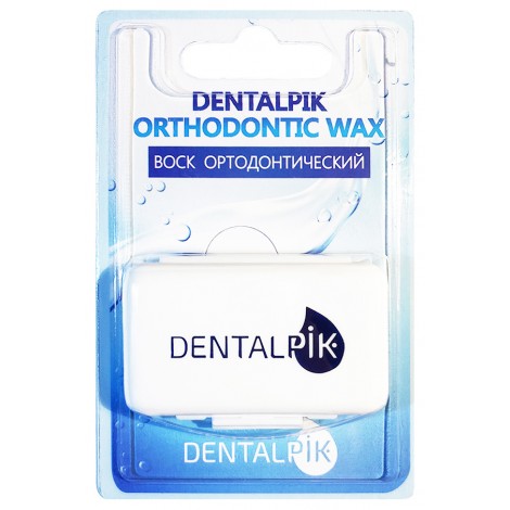 Dentalpik ортодонтический воск для брекетов без вкуса (5 полосок)