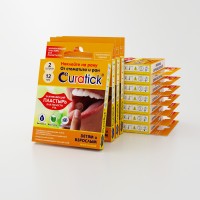 Curatick заживляющий пластырь для слизистой рта в коробке 2 шт