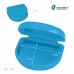 Miradent Dento Box Blue ударостойкий футляр для хранения ортопедических конструкций голубой (10 шт)
