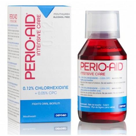 Perio Aid Intensive Care ополаскиватель антибактериальный для полости рта с хлоргексидином 0.12% для применения в первые 2 недели после хирургического вмешательства (150 мл)