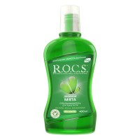 ROCS ополаскиватель без фтора, SLS, спирта и красителей Двойная мята (400 мл)
