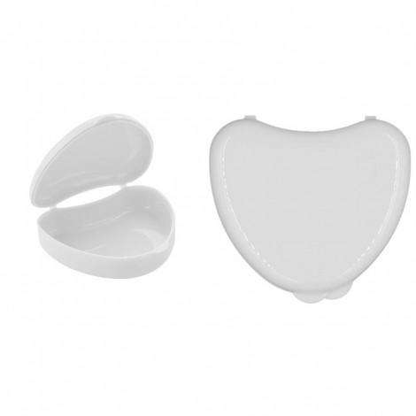 Andent DB01 в форме сердечка контейнер для хранения ортодонтических конструкций белый (65*72*25)