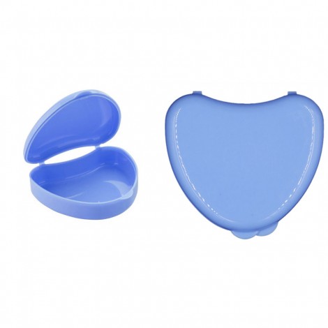 Andent DB01 в форме сердечка контейнер для хранения ортодонтических конструкций голубой (65*72*25)