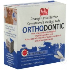 Fittydent ortodontic cleansing tablets таблетки для очистки съемных ортоконструкций (32 шт)