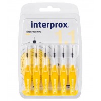 Interprox Mini 1.1 (0,7 - 3 мм) межзубные ершики (6 шт) желтые