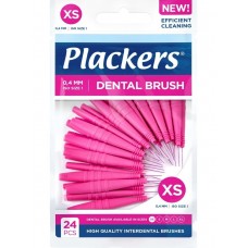 Plackers XS 0,40 мм межзубные ершики (24 шт) розовые