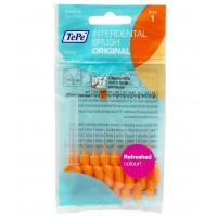 TePe Original Размер 1 межзубные ершики 0.45 мм (8 шт) оранжевые в мягкой упаковке
