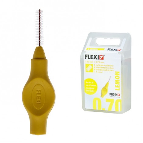 Tandex Flexi Lemon межзубные ершики 0.70 мм проволока, 3.50 мм ершик (6 шт) желтые