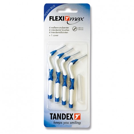 Tandex Flexi Max Ocean Blue межзубные ершики 0.80 мм проволока, 5.00 мм ершик (4 шт) синие