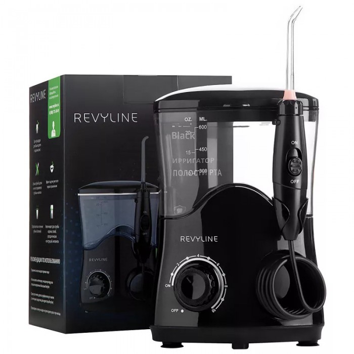 Revyline RL-100 ирригатор стационарный для полости рта черный (7 насадок в комплекте)