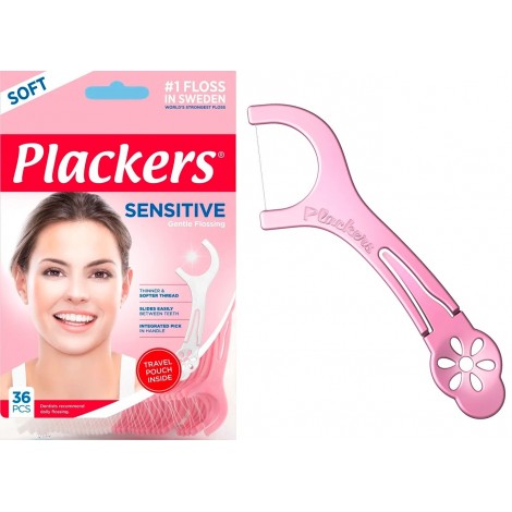 Plackers Sensitive зубной станок (флоссер) с запатентованной нитью Tuffloss (36 шт)