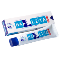 Halita зубная паста от неприятного запаха изо рта с фтором (75 мл)																																		