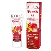ROCS Teens детская зубная паста Кола и лимон 8-18 лет (74 гр)
