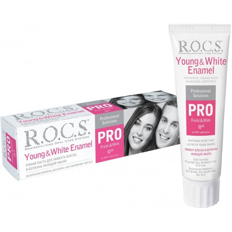 R.O.C.S. Pro Young & White Enamel зубная паста для эффекта блеска и белизны молодой эмали (135 гр)