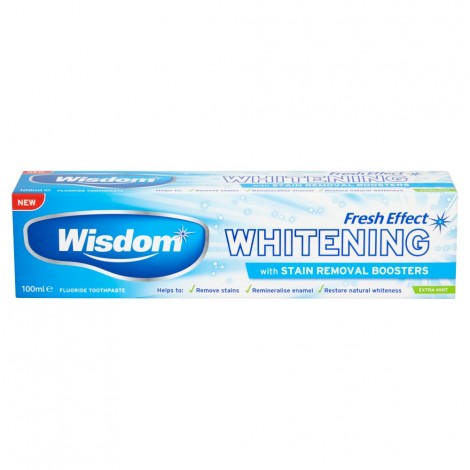 Wisdom Whitening Fresh Effect отбеливающая зубная паста с фтором (100 мл)