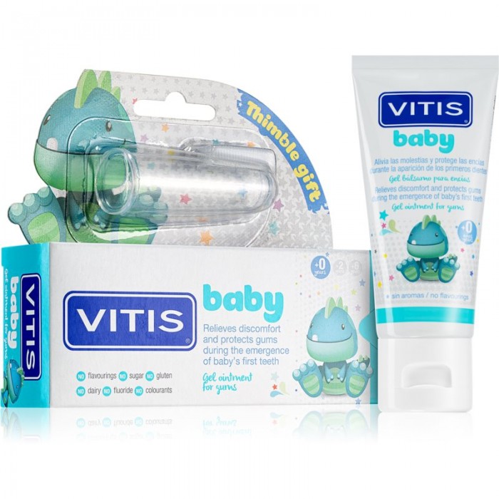 Dentaid Vitis Baby зубная паста без фтора с напальчником для детей от 0 лет (30 мл)