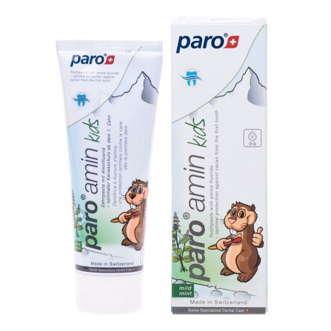 Paro Amin Kids зубная паста на основе аминфлюорида для детей от 0 до 6 лет (75 мл)