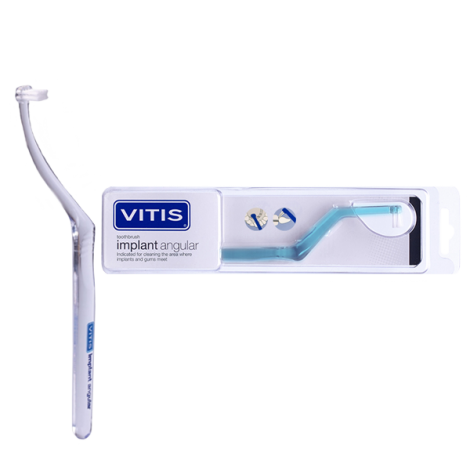 Vitis Implant Angular монопучковая зубная щетка с экстрамягкими щетинками для чистки имплантов (1 шт)