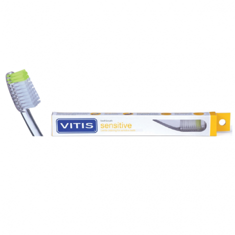 Vitis Sensitive зубная щетка для чувствительных зубов и десен с мягкими щетинками в твердой упаковке (1 шт)