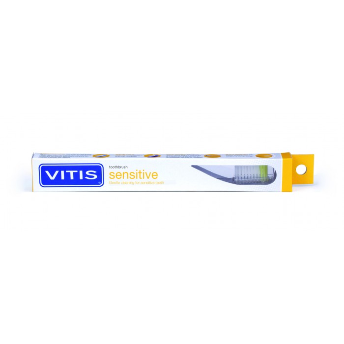 Vitis Sensitive зубная щетка для чувствительных зубов и десен с мягкими щетинками в твердой упаковке (1 шт)