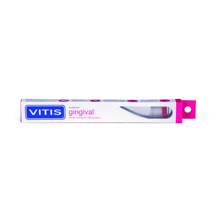 Vitis Gingival зубная щетка для чувствительных десен с мягкими щетинками в твердой упаковке (1 шт)