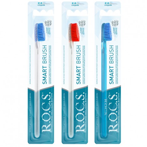 ROCS Classic Medium Классическая зубная щетка с щетинками средней жесткости (1 шт)