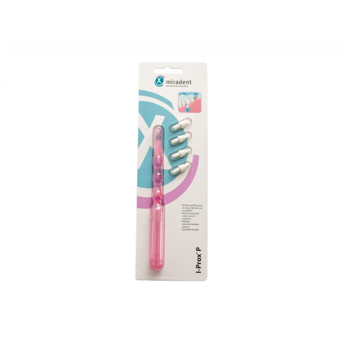 Miradent I-Prox P монопучковая зубная щетка с 4 насадками (розовая) 