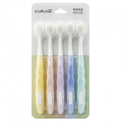 Corlyse NO.520 Family зубные щетки с мягкими щетинками (5 шт)