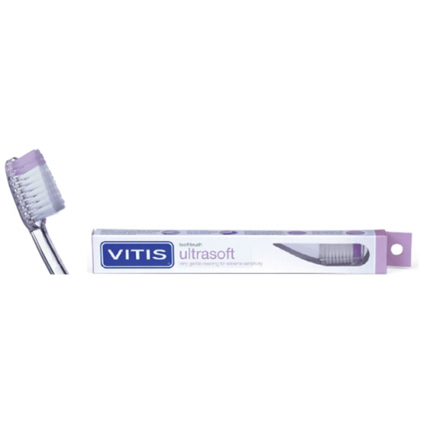 Vitis Ultrasoft зубная щетка для чувствительных зубов и десен с ультрамягкими щетинками в твердой упаковке (1 шт)