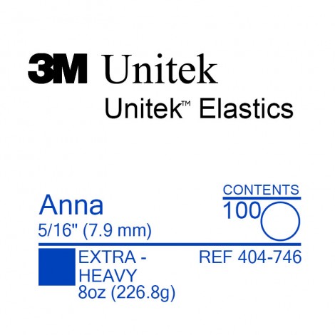 3M Unitek Anna (Анна) 5/16" (7,9 мм) 8 Oz (226,8 г) эластики внеротовые Extra-heavy
