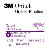 3M Unitek Dave (Дав) 1/8 (3,18 мм) 3,5 Oz (99 г) эластики внутриротовые