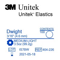 3M Unitek Dwight (Дуайт) 3/16 (4,76 мм) 3,5 Oz (99 г) эластики внутриротовые