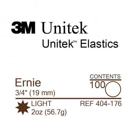 3M Unitek Ernie (Эрни) 3/4" (19 мм) 2 Oz (56,7 г) эластики внутриротовые Light