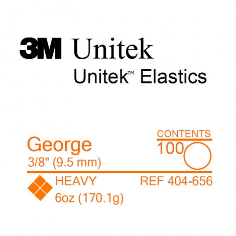 3M Unitek George (Джордж) 3/8" (9,5 мм) 6 Oz (170,1 г) эластики внутриротовые Heavy